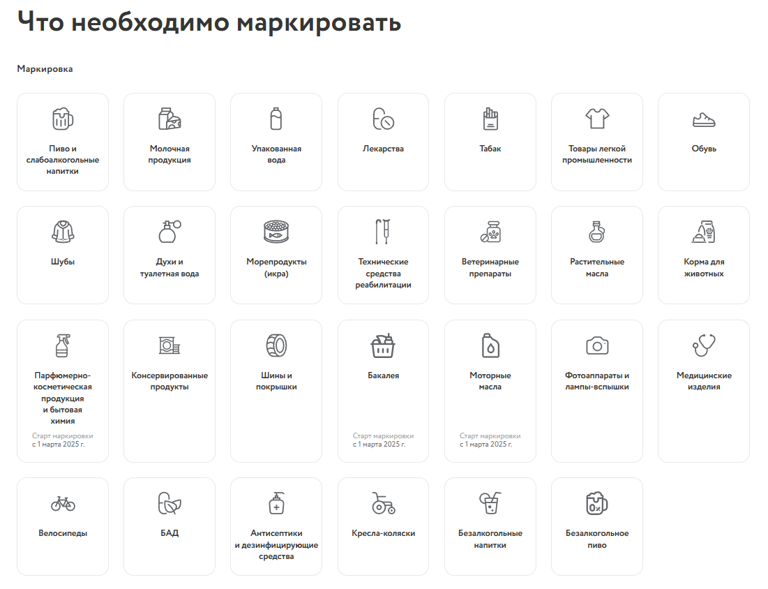 Что маркируется в 2025 году